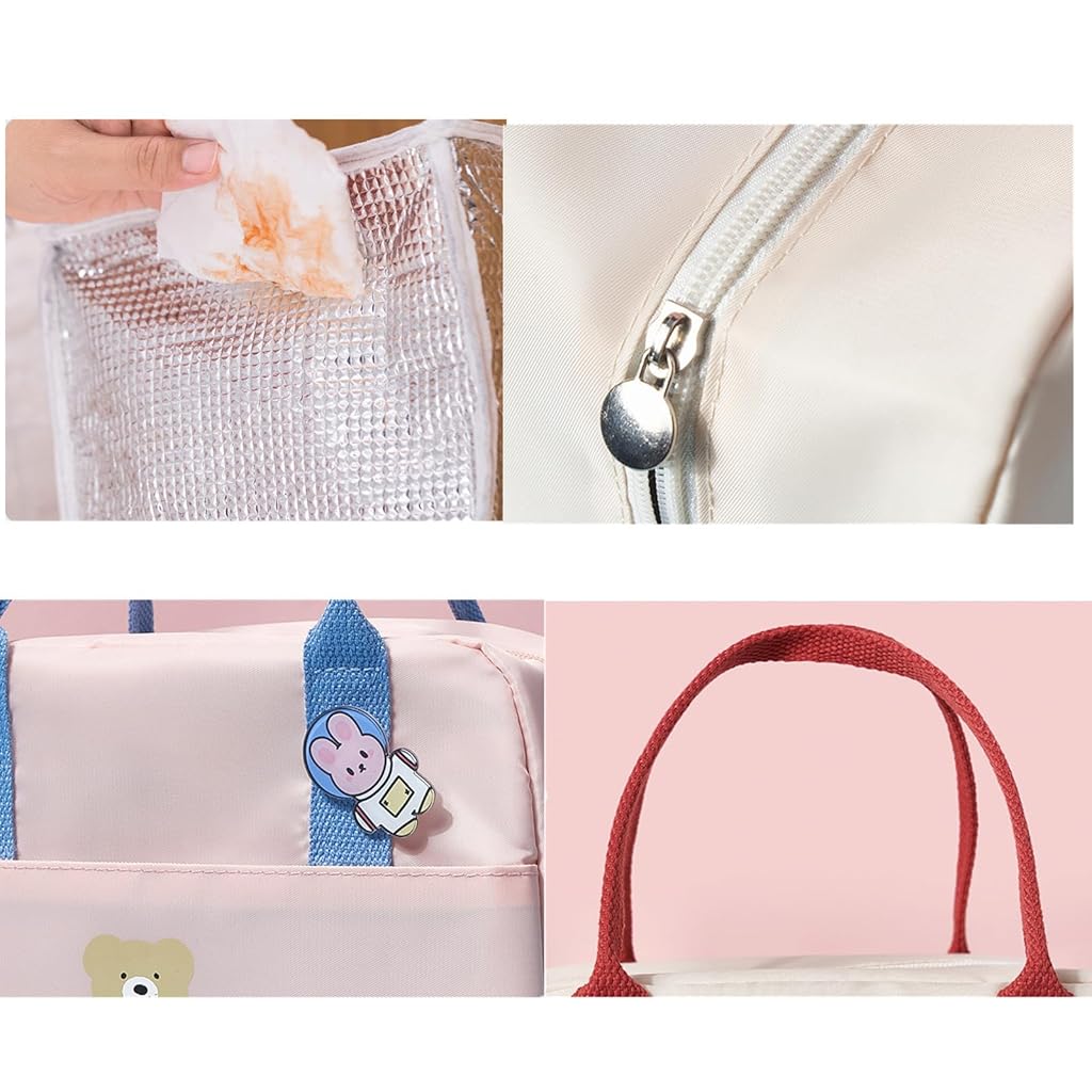 ZIBUYU® Cute Cartoon Insulated Lunch Box Bag for Women, Men, Kids, Students, 6L Oxford Cloth, Waterproof, Foldable, Easy Clean, Reusable Cooler Tote for School Office Picnic Travel ZIBUYU® Cute Cartoon Insulated Lunch Box Bag for Women, Men, Kids, Students, 6L Oxford Cloth, Waterproof, Foldable, Easy Clean, Reusable Cooler Tote for School Office Picnic Travel